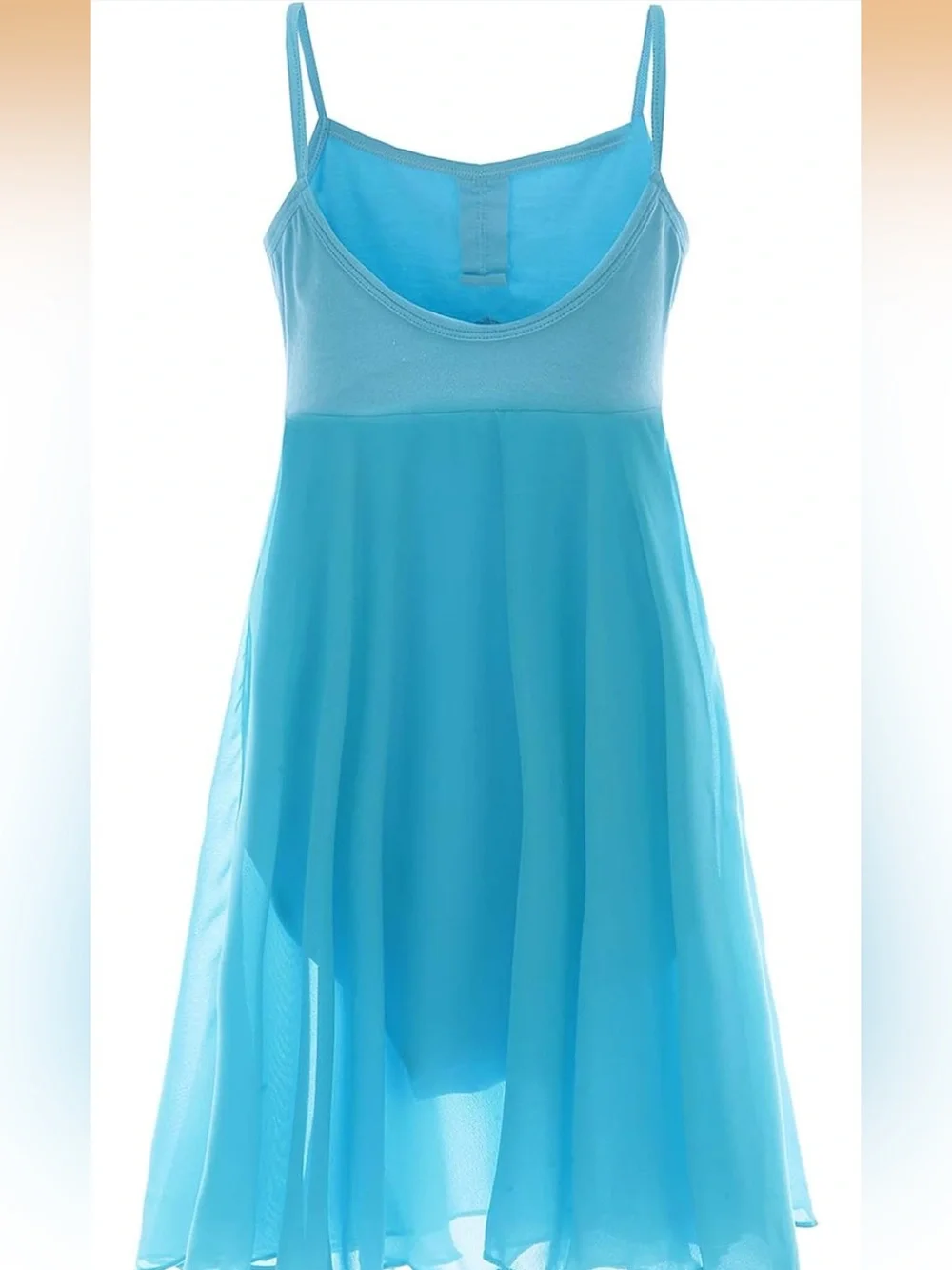 Blue Chiffon Spaghetti Lyrical Dance Dress